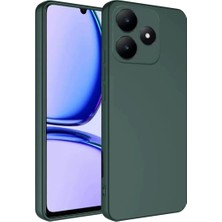 Realme C61 Kılıf First Silikon - Koyu Yeşil