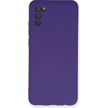 Samsung Galaxy A03S Kılıf Nano Içi Kadife Silikon - Mor