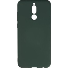 Huawei Mate 10 Lite Kılıf Nano Içi Kadife Silikon - Koyu Yeşil