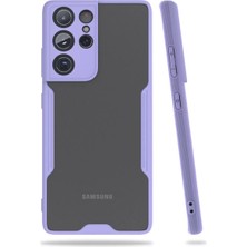 Sepetopia Samsung Galaxy S21 Ultra Kılıf Platin Silikon - Lila