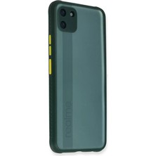 Realme C11 Kılıf Miami Şeffaf Silikon - Koyu Yeşil