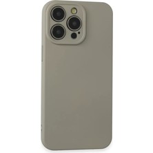 Apple iPhone 15 Pro Max Kılıf Nano Içi Kadife Silikon - Beyaz Titanyum