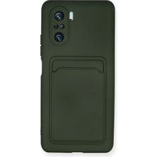 Xiaomi Mi 11I Kılıf Kelvin Kartvizitli Silikon - Koyu Yeşil