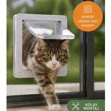 Dugie Luca Kedi Kapısı 4 Yön Kilitli (Sineklik Yüzey Uyumlu)