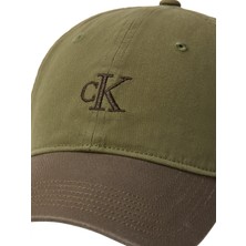 Calvin Klein Erkek Haki Calvin Klein Washed Materıal Haki Erkek Şapka