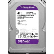 Wd 4tb 3.5" Purple WD44PURZ Sata3 5400RPM 128MB 7/24 Güvenlık Harddisk