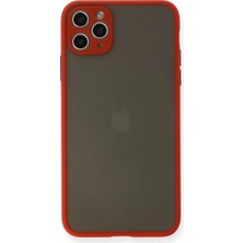 Apple iPhone 11 Pro Max Kılıf Montreal Silikon Kapak - Kırmızı
