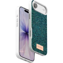 Onegif Apple iPhone 17 Air Bright Simli Kapak - Koyu Yeşil