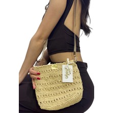 Helybag El Yapımı Kağıt Ip Crossbody Çanta – Ayarlanabilir Askılı, Günlük Boho Omuz Çantası