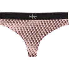 Calvin Klein Kadın Pembe Calvin Klein Thong Pembe Ck Logolu Tanga