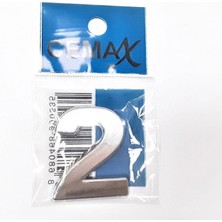 Pileli Store 4 cm Plastik Krom Kaplama Kapı Numarası -2