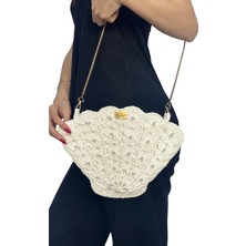 Helybag Inci Detaylı El Yapımı Çanta – Kağıt Ip, Özel Gün ve Davet Çantası