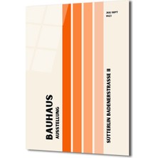 GLAZELLA Bauhaus Minimalist Çizgiler Cam Tablo - Modern Sanatın Zamansız Yansıması