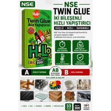 Nse Ab Twin Glue Iki Bileşenli Hızlı Yapıştırıcı 33 gr – Güçlü Japon Yapıştırıcı – Ahşap, Metal, Plastik ve Seramik Için