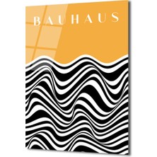GLAZELLA Bauhaus Dalgalar Cam Tablo: Optik Sanatın Modern Dokunuşu