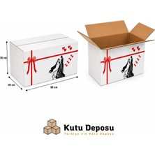 Kutu Deposu 40X60X30 cm Dayanıklı Çeyiz Taşıma Kolisi (10 Adet)