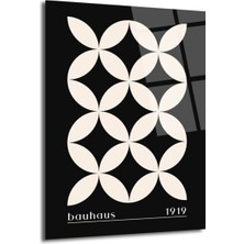 GLAZELLA Bauhaus 1919 Geometrik Minimalist Desenli Cam Tablo