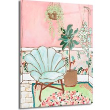 GLAZELLA Pastel Tonlarda Bohem Köşe Cam Tablo
