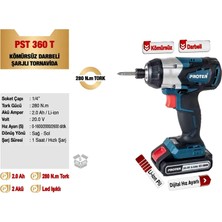 Proter PST360T Kömürsüz Darbeli Şarjlı Tornavida 20 V 2.0 Ah