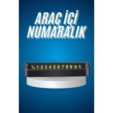 Araç Içi Numaratör Numaralık Oto Cam Kartı Fosforlu Numaratör