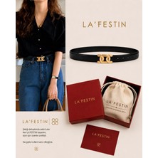 Lafestin Gold Toka Kadın Kemer , Pantolon Kemeri, Gömlek Kemeri,ceket Kemeri
