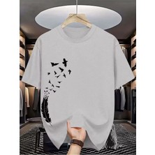 Luliana 1.kalite Baskılı Oversize T-Shirt Günlük Tişört Trend Moda ve Modern Stil Styel %100 Organik Pamuk Relaxed