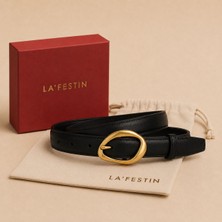 Lafestin Hakiki Deri Gold Toka Kadın Kemeri Pantolon Kemeri, Gömlek Kemeri