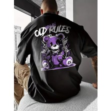 Luliana 1.kalite Baskılı Oversize T-Shirt Günlük Tişört Trend Moda ve Modern Stil Styel %100 Organik Pamuk Relaxed