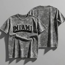 Luliana Baskılı Premium Kalite Yıkama Sokak Stili Oversize T-Shirt