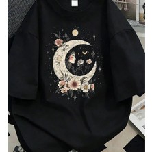 Luliana Baskılı Premium Kalite Yıkama Sokak Stili Oversize T-Shirt