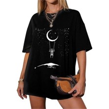 Luliana Baskılı Premium Kalite Yıkama Sokak Stili Oversize T-Shirt