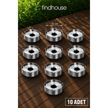 Paslanmaz Çelik 10LU Metal Kül Tablası Küllük , Cafe , Ev , Restaurant