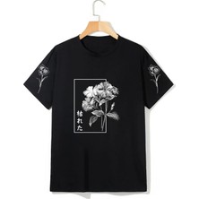 Luliana 1.kalite Baskılı Oversize T-Shirt Günlük Tişört Trend Moda ve Modern Stil Styel %100 Organik Pamuk Relaxed