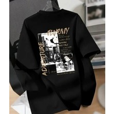 Luliana 1.kalite Baskılı Oversize T-Shirt Günlük Tişört Trend Moda ve Modern Stil Styel %100 Organik Pamuk Relaxed