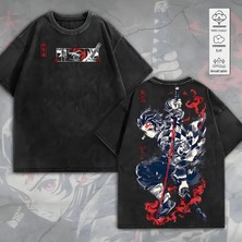 Luliana Baskılı Premium Kalite Yıkama Sokak Stili Oversize T-Shirt