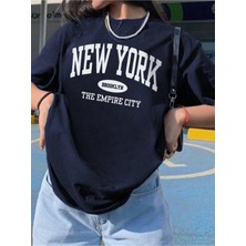 Luliana Baskılı Premium Kalite Yıkama Sokak Stili Oversize T-Shirt