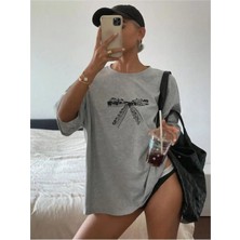 Luliana Baskılı Premium Kalite Yıkama Sokak Stili Oversize T-Shirt
