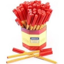Pensan 1010 Ofis Pen Tükenmez Kalem 1,0 mm Kırmızı 60 Lı (1 Paket 60 Adet)