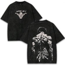 Luliana Baskılı Premium Kalite Yıkama Sokak Stili Oversize T-Shirt