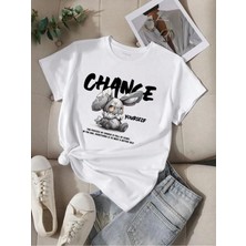 Luliana Baskılı Premium Kalite Yıkama Sokak Stili Oversize T-Shirt