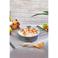 Polochef Galaksi Granit Pilav ve Karnıyarık Basık Tencere 28 cm Siyah