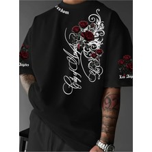 Luliana 1.kalite Baskılı Oversize T-Shirt Günlük Tişört Trend Moda ve Modern Stil Styel %100 Organik Pamuk Relaxed