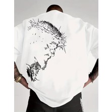 Luliana 1.kalite Baskılı Oversize T-Shirt Günlük Tişört Trend Moda ve Modern Stil Styel %100 Organik Pamuk Relaxed