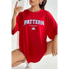 Luliana 1.kalite Baskılı Oversize T-Shirt Günlük Tişört Trend Moda ve Modern Stil Styel %100 Organik Pamuk Relaxed