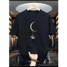 Luliana 1.kalite Baskılı Oversize T-Shirt Günlük Tişört Trend Moda ve Modern Stil Styel %100 Organik Pamuk Relaxed