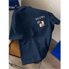 Luliana 1.kalite Baskılı Oversize T-Shirt Günlük Tişört Trend Moda ve Modern Stil Styel %100 Organik Pamuk Relaxed
