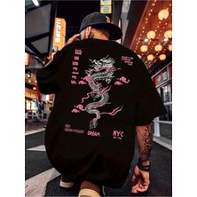 Luliana 1.kalite Baskılı Oversize T-Shirt Günlük Tişört Trend Moda ve Modern Stil Styel %100 Organik Pamuk Relaxed