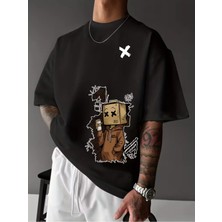 Luliana 1.kalite Baskılı Oversize T-Shirt Günlük Tişört Trend Moda ve Modern Stil Styel %100 Organik Pamuk Relaxed