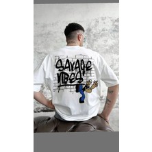 Luliana Baskılı Premium Kalite Yıkama Sokak Stili Oversize T-Shirt
