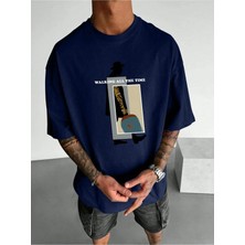 Luliana 1.kalite Baskılı Oversize T-Shirt Günlük Tişört Trend Moda ve Modern Stil Styel %100 Organik Pamuk Relaxed